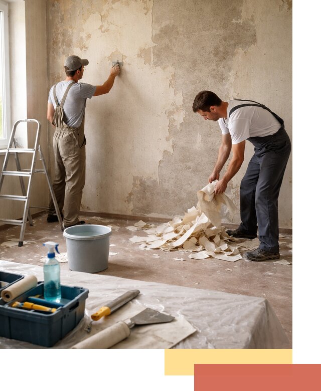 Снятие старых обоев в Коломне быстро и качественно