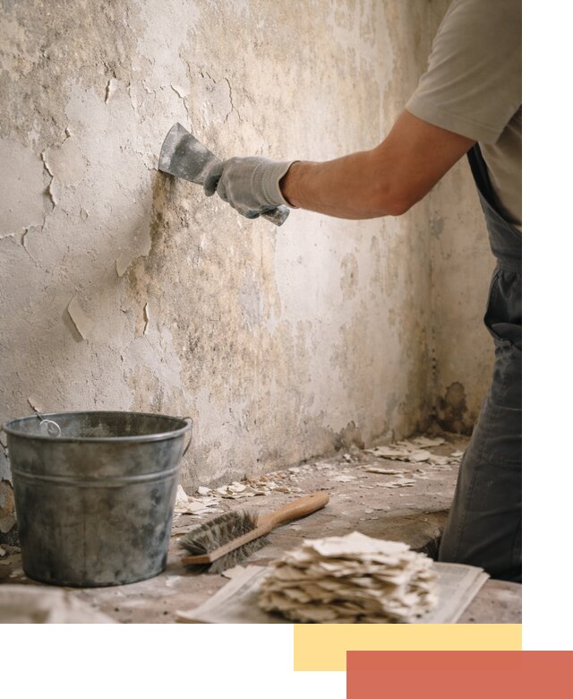 Удаление старой краски со стен в Коломне качественно и быстро