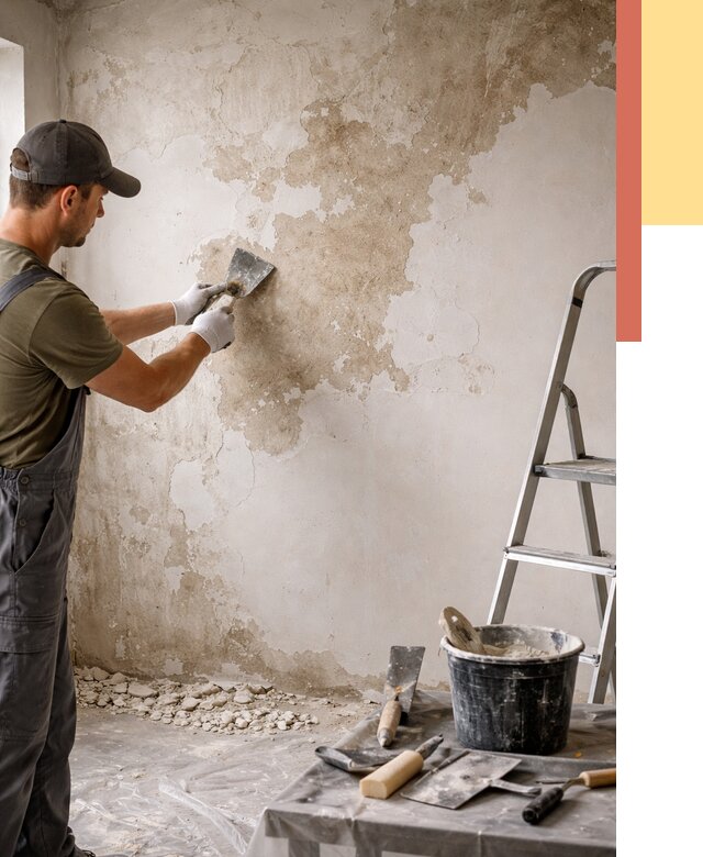 Снятие старой шпаклевки в Коломне от 1876 руб. — быстро и недорого | ОТДЕЛОЧНИК-Клм