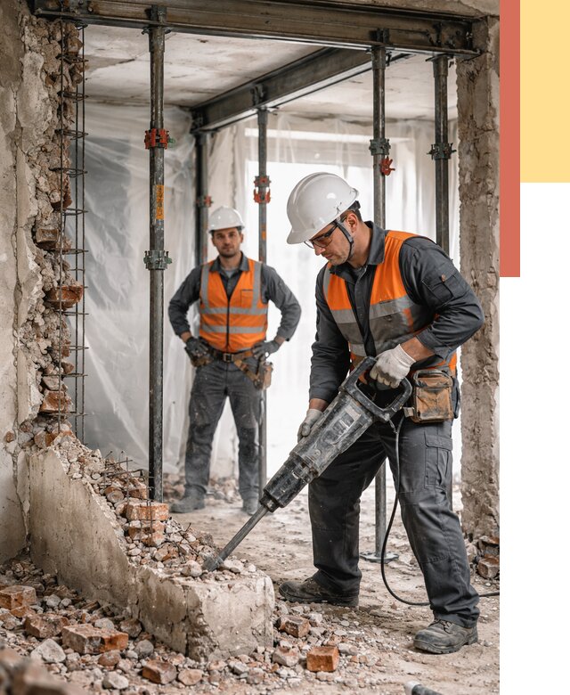 Снос несущих стен в Коломне от 10392 руб. — демонтаж несущей стены под ключ | ОТДЕЛОЧНИК-Клм