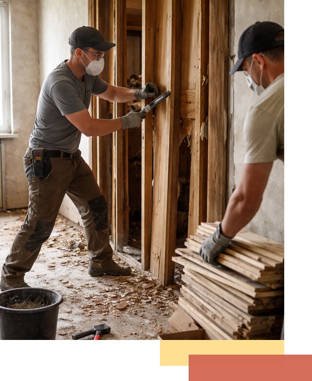 Демонтаж деревянных перегородок в Коломне быстро и аккуратно