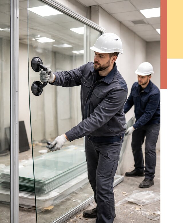 Демонтаж стеклянных перегородок в Коломне от 3244 руб. — быстро и недорого | ОТДЕЛОЧНИК-Клм