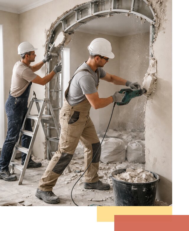 Демонтаж гипсокартонной арки в Коломне быстро и аккуратно