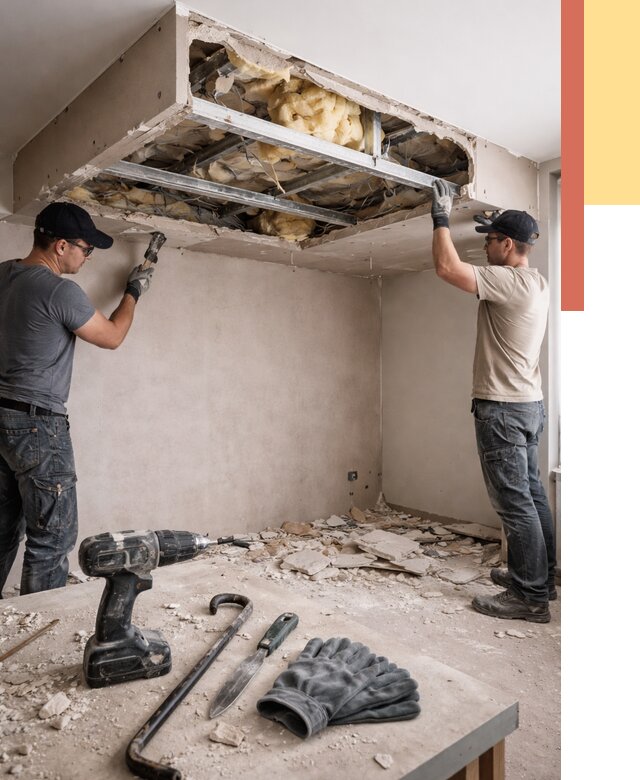 Демонтаж короба из гипсокартона в Коломне от 1541 руб. — быстро и недорого | ОТДЕЛОЧНИК-Клм