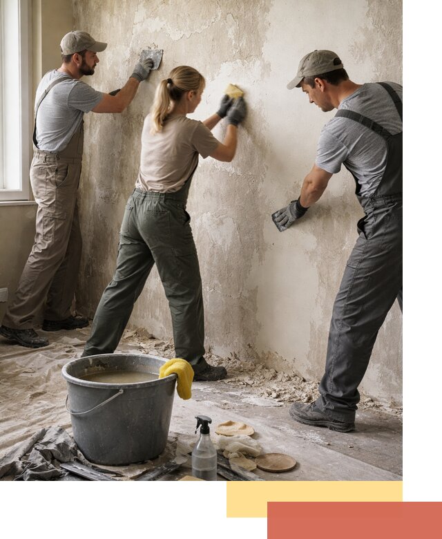 Очистка стен от клея и грунтовки в Коломне качественно и быстро