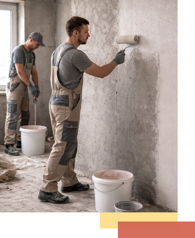 Нанесение бетоноконтакта на стены в Коломне для последующей отделки