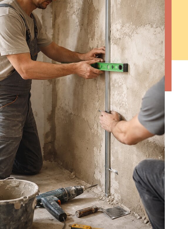 Установка штукатурных маяков в Коломне от 7097 руб. — быстро и недорого | ОТДЕЛОЧНИК-Клм