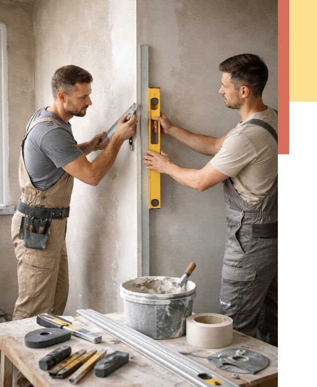 Выведение углов стен в Коломне от 1876 руб. быстро и недорого | ОТДЕЛОЧНИК-Клм