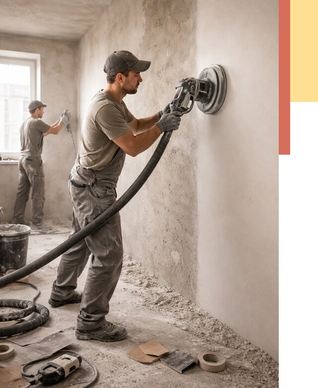 Шлифовка стен в Коломне от 1217 руб/м2 — быстро и недорого | ОТДЕЛОЧНИК-Клм