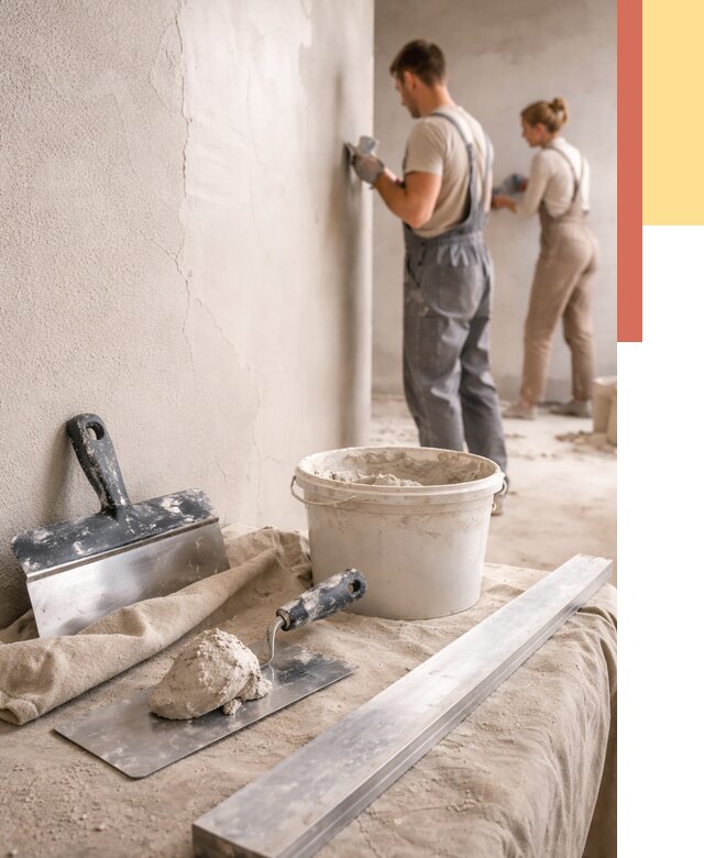 Штукатурка стен гипсовая в Коломне от 4563 руб/м2 — быстро и недорого | ОТДЕЛОЧНИК-Клм