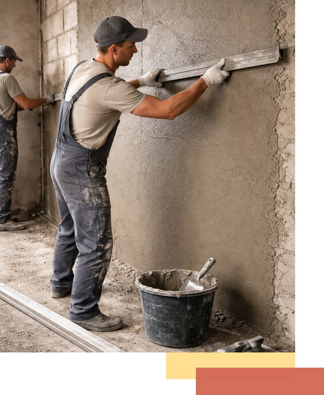 Штукатурка стен цементно-песчаная в Коломне профессионально