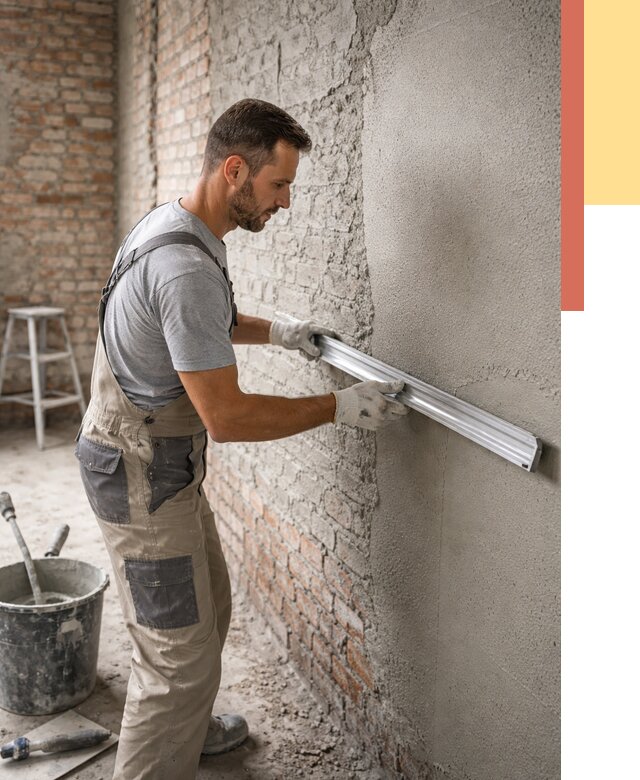 Штукатурка кирпичных стен в Коломне от 4563 руб/м2 — быстро и недорого | ОТДЕЛОЧНИК-Клм