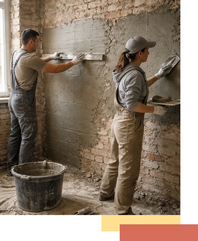 Штукатурка кирпичных стен в Коломне — качественно и надежно