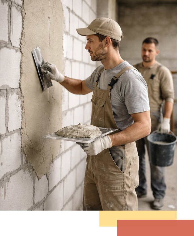 Штукатурка стен из газобетона в Коломне под ключ