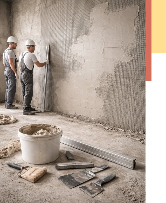 Штукатурка стен по сетке в Коломне от 5576 руб./м2 — быстро и недорого | ОТДЕЛОЧНИК-Клм