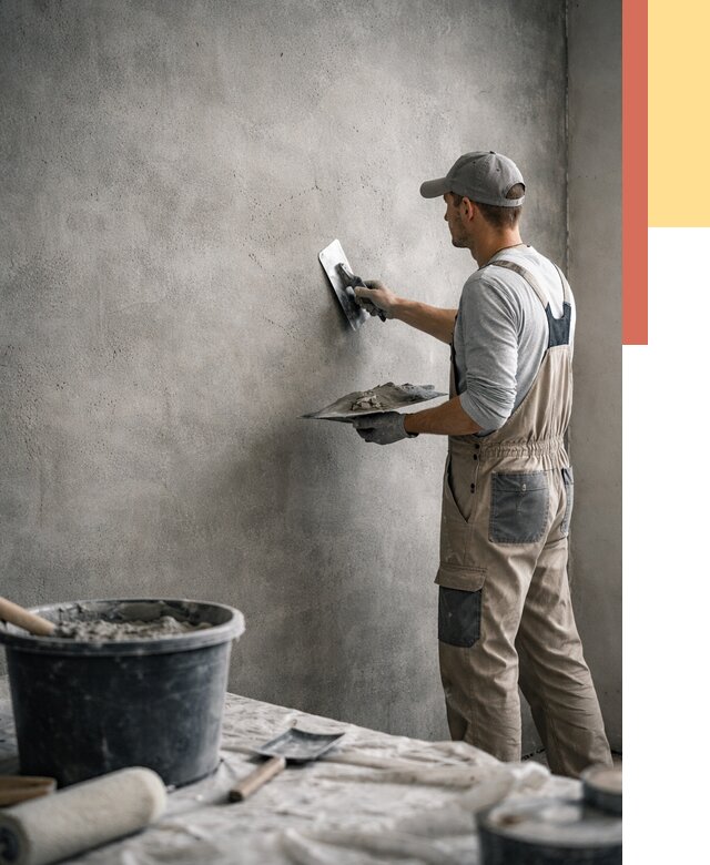 Декоративная штукатурка под бетон в Коломне от 2535 руб./м² — нанесение под ключ | ОТДЕЛОЧНИК-Клм