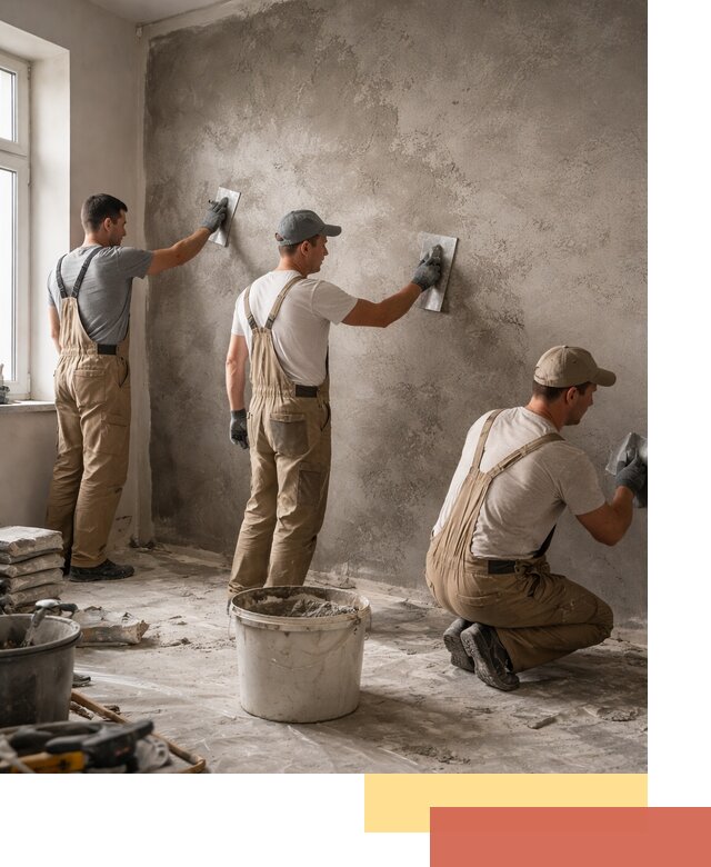 Декоративная штукатурка под бетон в Коломне для стен и потолков