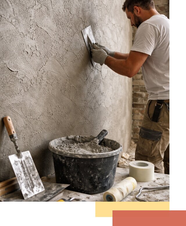 Декоративная штукатурка лофт в Коломне — отделка стен и потолков