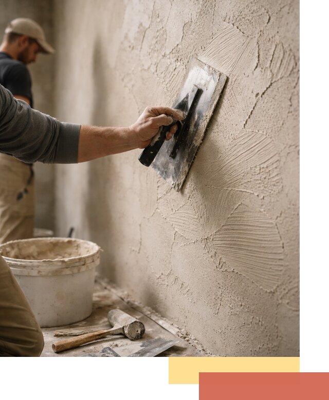 Фактурная штукатурка стен в Коломне — монтаж, отделка, реставрация