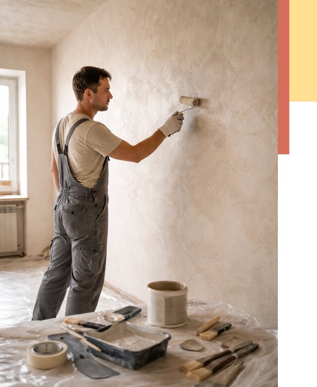 Нанесение лессирующей краски по декоративке в Коломне от 1774 руб. | ОТДЕЛОЧНИК-Клм