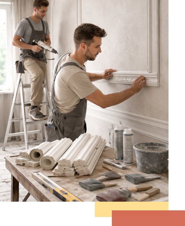 Монтаж лепнины на стены в Коломне профессионально и качественно