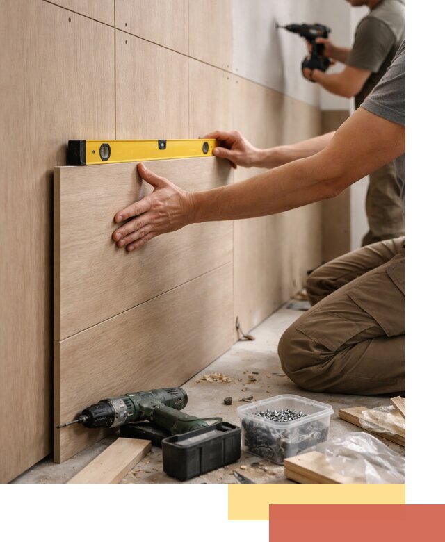 Профессиональный монтаж МДФ панелей на стены в Коломне