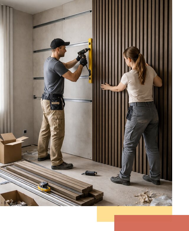 Монтаж реечных панелей на стены в Коломне