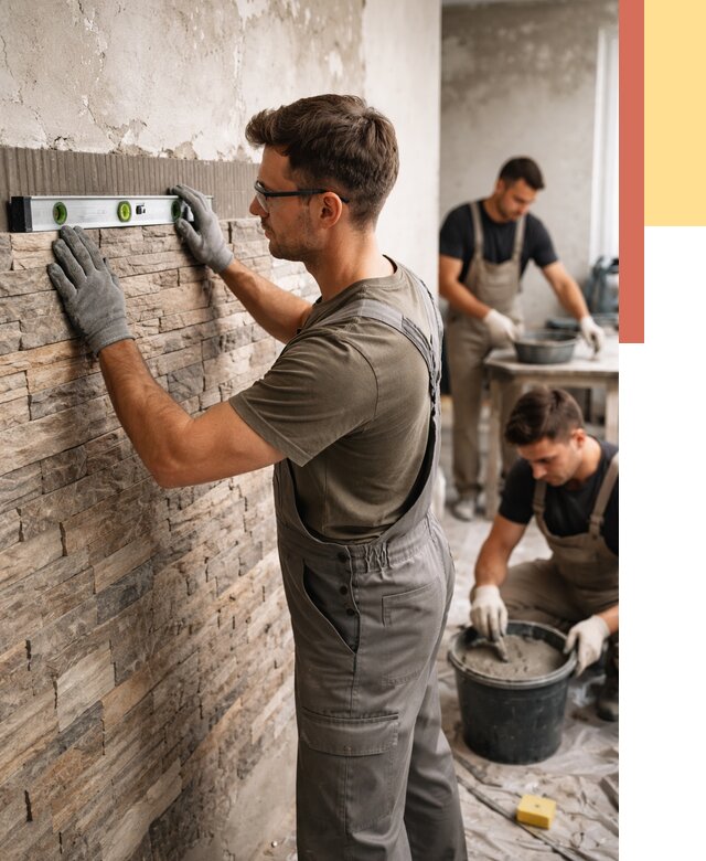 Монтаж искусственного камня в Коломне от 4563 руб. под ключ | ОТДЕЛОЧНИК-Клм