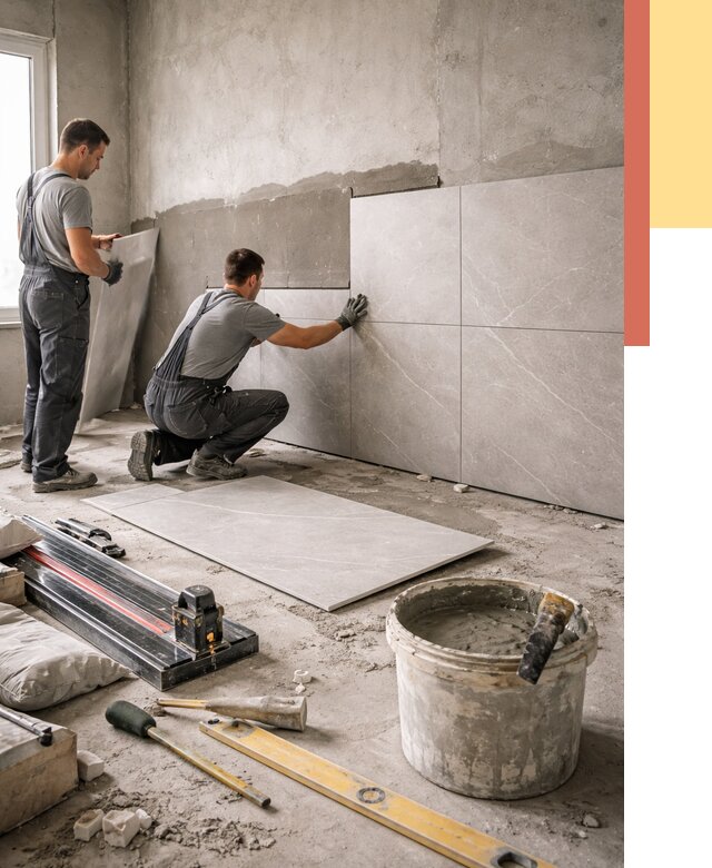 Облицовка стен керамогранитом в Коломне от 4258 руб./м² — услуги под ключ | ОТДЕЛОЧНИК-Клм