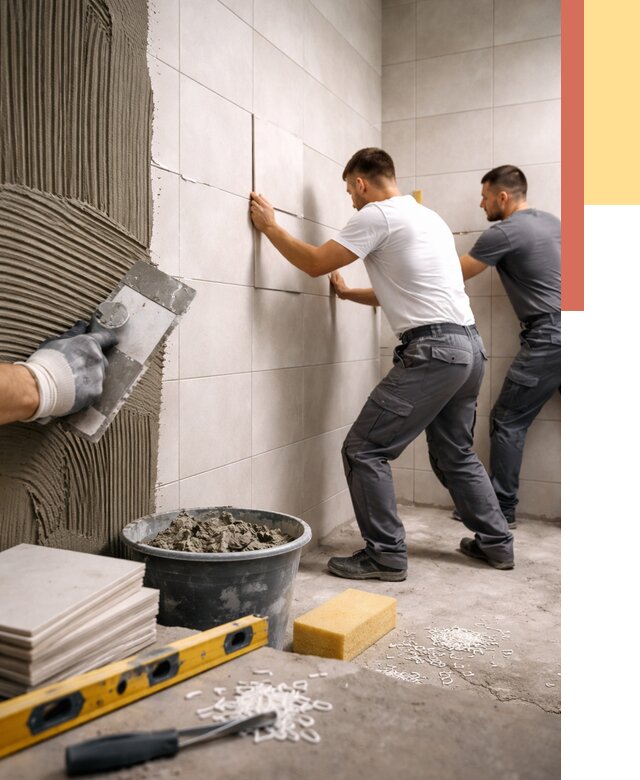 Укладка плитки на стены в Коломне от 862 руб. — качественно и недорого | ОТДЕЛОЧНИК-Клм