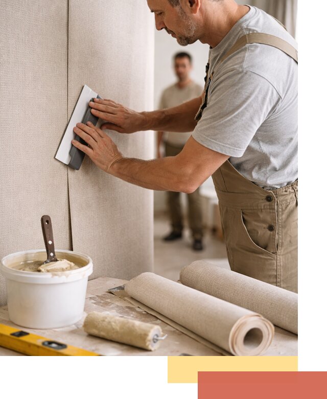 Поклейка текстильных обоев в Коломне профессионально и аккуратно