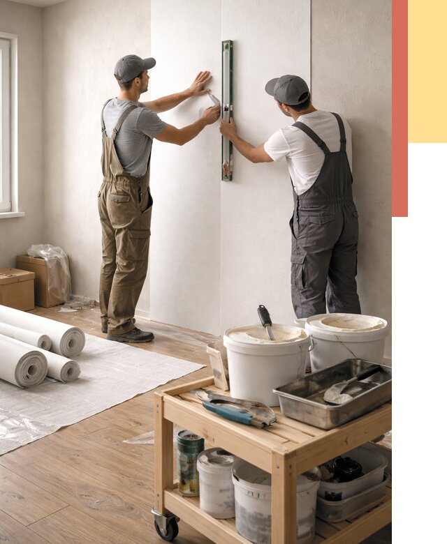 Поклейка стеклообоев в Коломне от 6590 руб. за м2 — быстро и недорого | ОТДЕЛОЧНИК-Клм