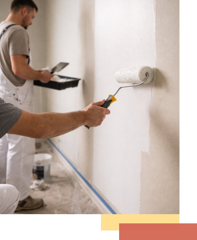 Покраска стен акриловой краской профессионально в Коломне