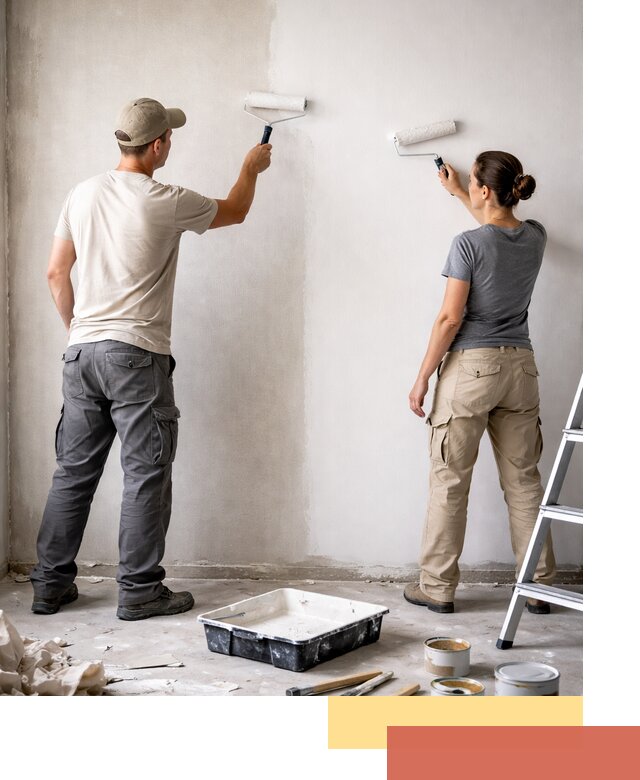 Окраска стен по стеклохолсту в Коломне качественно и долговечно