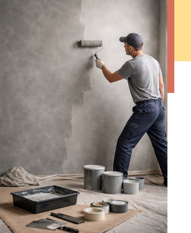 Покраска стен под бетон в Коломне от 659 руб. за м2 — быстро и недорого | ОТДЕЛОЧНИК-Клм