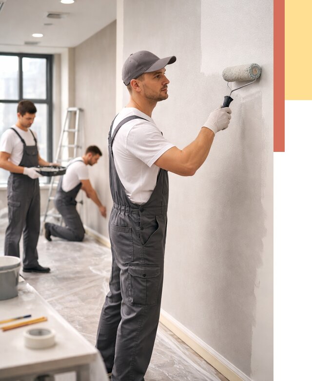 Покраска стен в офисе в Коломне от 8618 руб. — быстро и недорого | ОТДЕЛОЧНИК-Клм