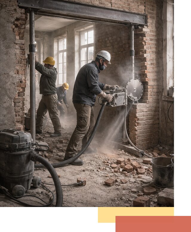 Прорезка проема в стене под дверной или оконный проем в Коломне