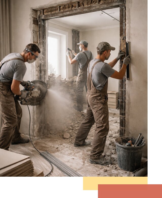 Расширение дверного проема под установку новой двери в Коломне