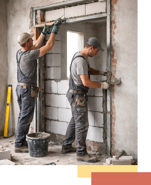 Закладка дверного проема под ключ в Коломне: демонтаж, монтаж, отделка