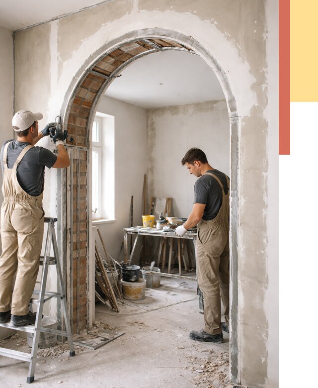 Устройство арочного проема в Коломне от 9632 руб. под ключ — быстро и недорого | ОТДЕЛОЧНИК-Клм