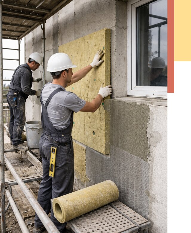 Утепление стен в Коломне от 4360 руб. под ключ — быстро и недорого | ОТДЕЛОЧНИК-Клм