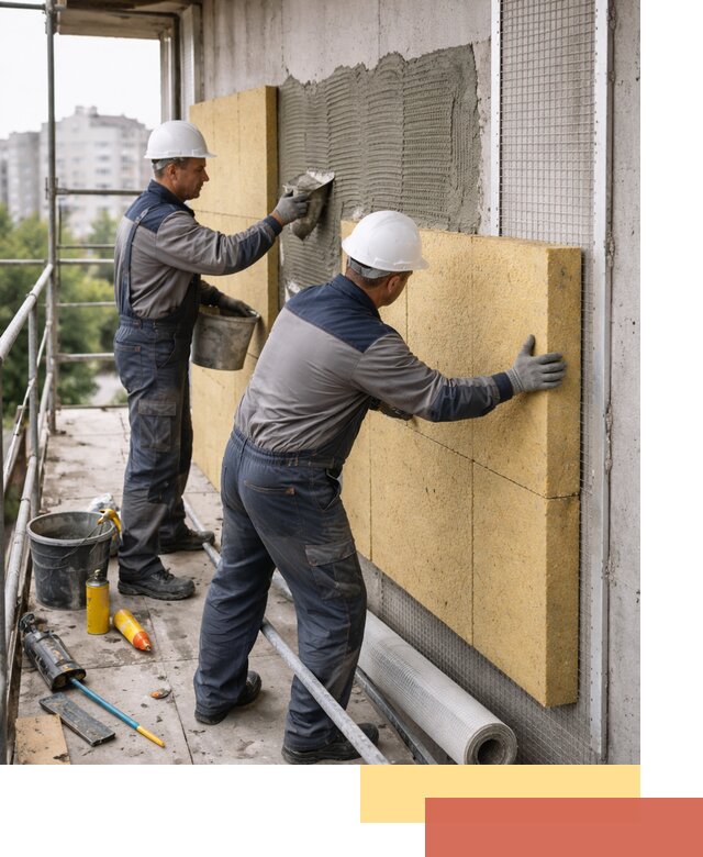 Утепление стен зданий и домов в Коломне качественно и надежно