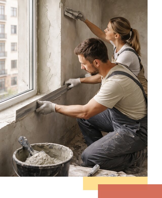 Штукатурка откосов дверей и окон профессионально в Коломне