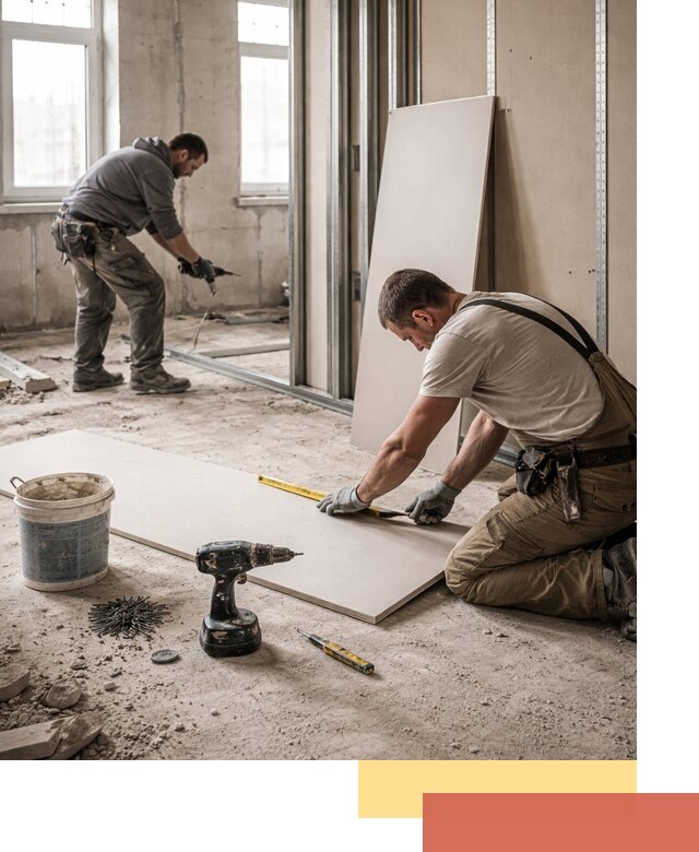 Кладка перегородок из ПГП под ключ в Коломне