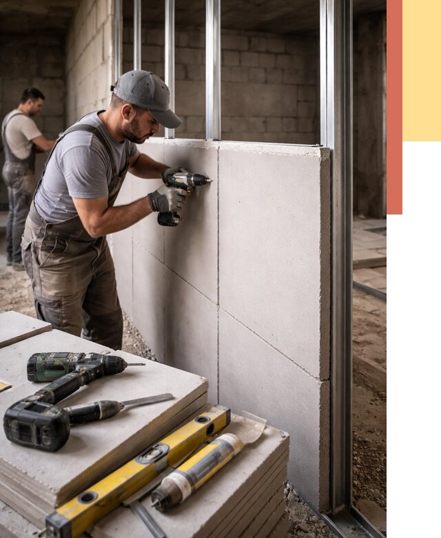 Кладка влагостойких перегородок ПГП в Коломне от 1217 руб. под ключ | ОТДЕЛОЧНИК-Клм