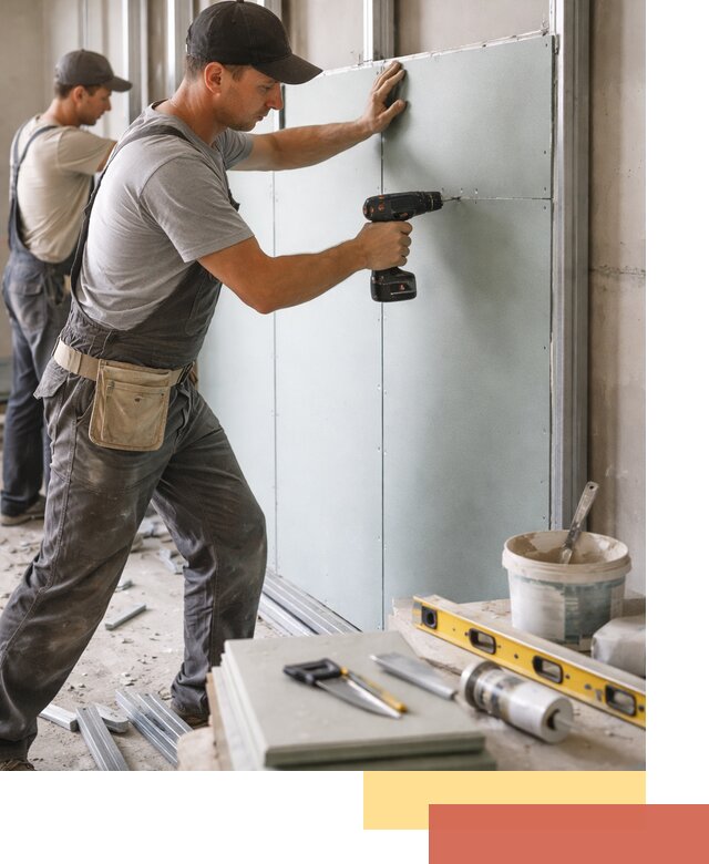 Кладка влагостойких перегородок ПГП в Коломне