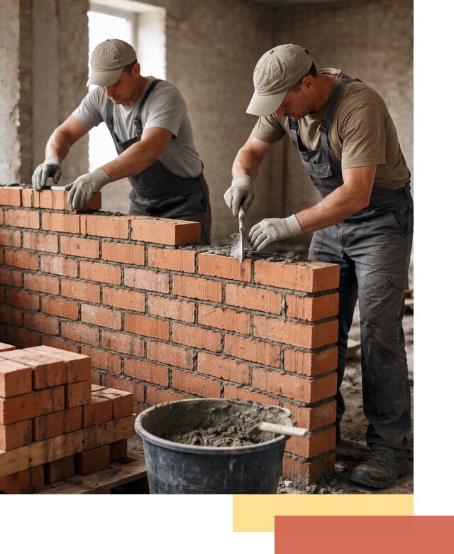 Кладка кирпичных перегородок под ключ в Коломне