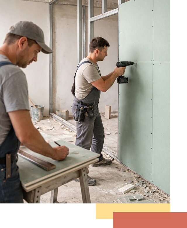 Перегородки из влагостойкого гипсокартона под ключ в Коломне