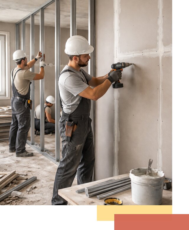 Перегородки из огнестойкого гипсокартона в Коломне под ключ