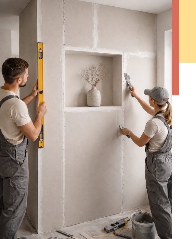 Перегородка из гипсокартона с нишей в Коломне от 3295 руб. под ключ | ОТДЕЛОЧНИК-Клм